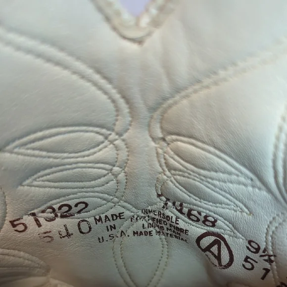 Vintage Acme Cowboy Cowgirl Boots 70's Women's 9.5 Suede Inlay Cutouts Butterfly - Picture 3 of 16